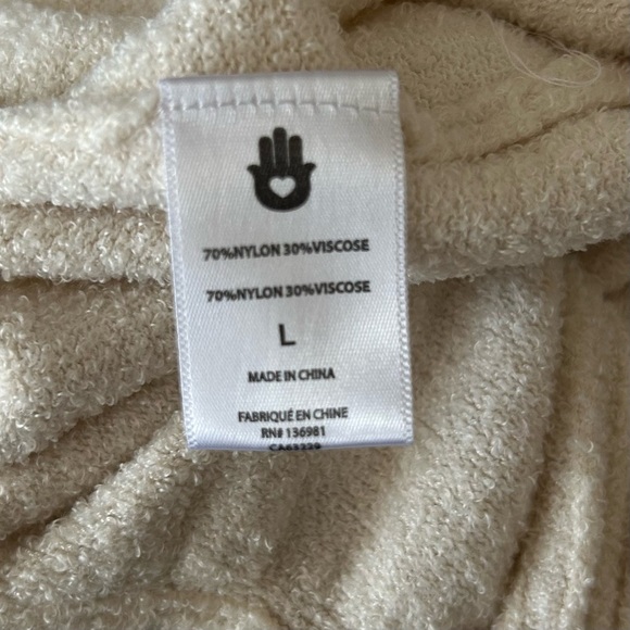 Spiritual Gangster Women's Serenity Soft & Cozy Romper Jumpsuit in Ivory, Large - Picture 9 of 10